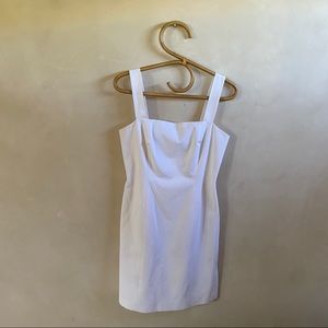 Vintage Square Neck Crepe Dress